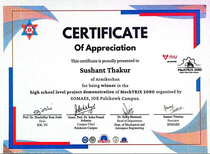 Winner of Plus Two Award - MechTRIX 2080